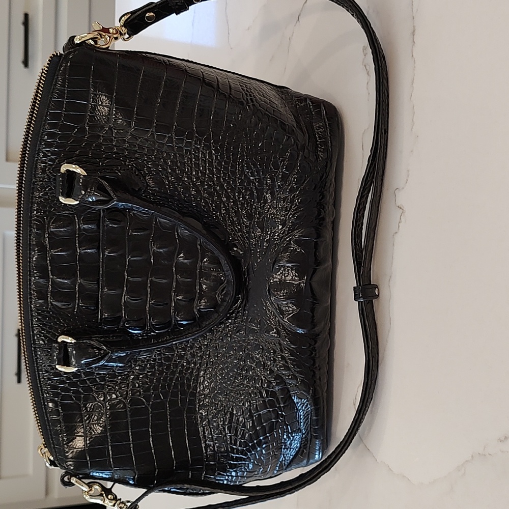 Brahmin black tote bag